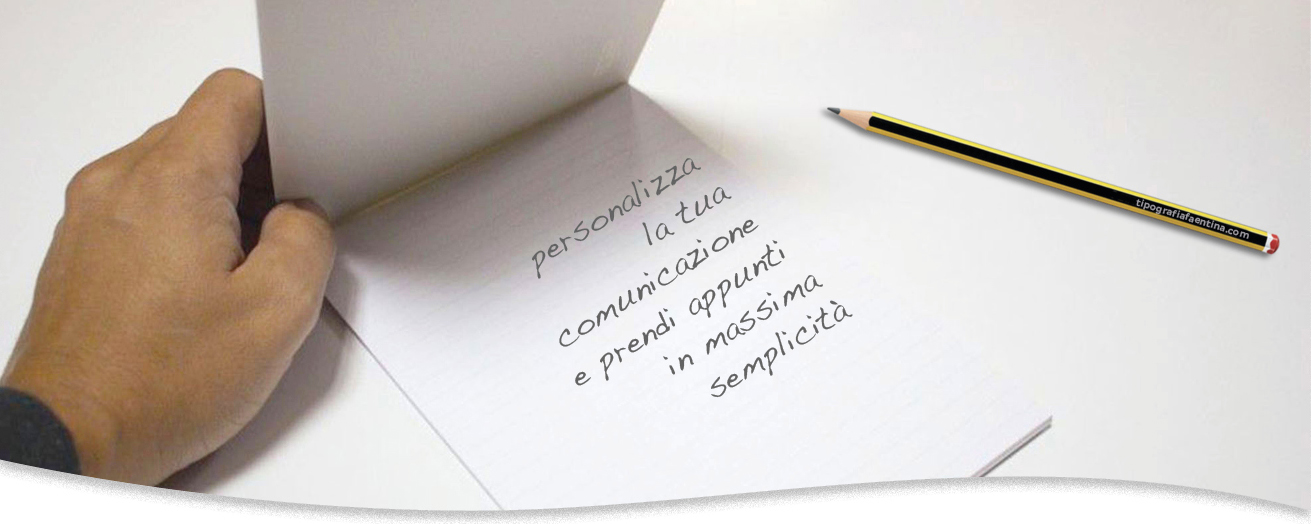 blocco note personalizzato